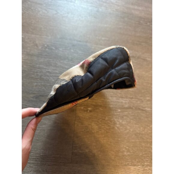 BURBERRY - NOVA CHECK WOOL CASHMERE NEWSBOY HAT authentic *with small defect* m - Picture 7 of 11